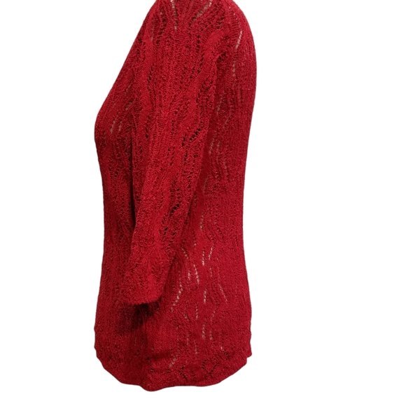 Coldwater Creek Red Stretch Sweater Size XL 16 - Picture 3 of 7